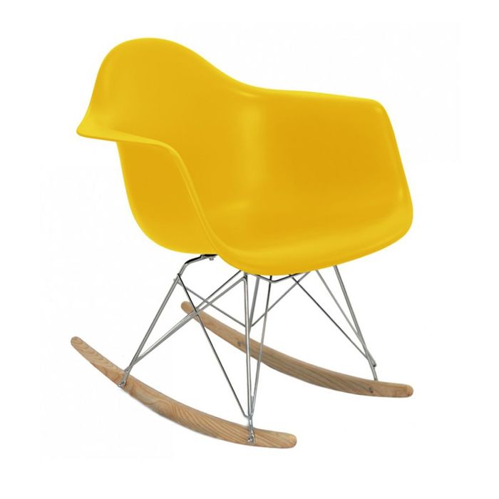 Cadeira Eames De Balanço Amarelo