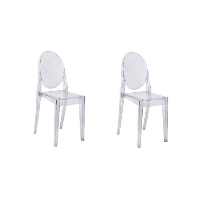 Kit 2 Cadeiras Ghost Sem Braço Incolor