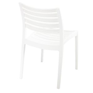 Kit 2 Cadeiras Macela Branco Sem Braço Empilhavel Para Cozinha Sala De Jantar 