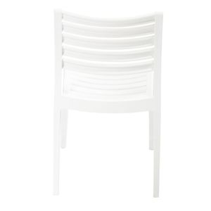 Kit 2 Cadeiras Macela Branco Sem Braço Empilhavel Para Cozinha Sala De Jantar 