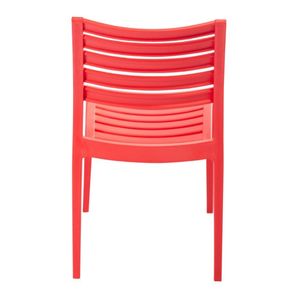 Kit 2 Cadeiras Macela Vermelho Sem Braço Empilhavel Para Cozinha Sala De Jantar 