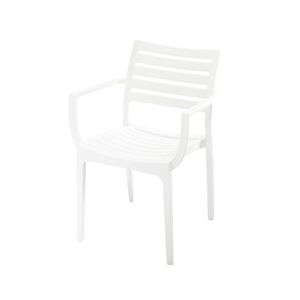 Cadeira Macela Branco Empilhavel Para Cozinha Sala De Jantar 