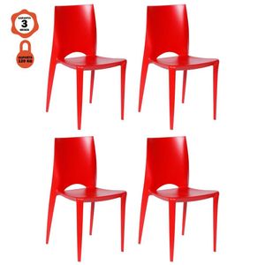 Kit 4 Cadeiras Daiane Vermelho