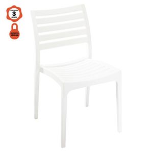 Cadeira Macela Branco Sem Braço Empilhavel Para Cozinha Sala De Jantar 