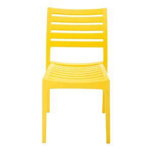 Cadeira Macela Amarelo Sem Braço Empilhavel Para Cozinha Sala De Jantar 