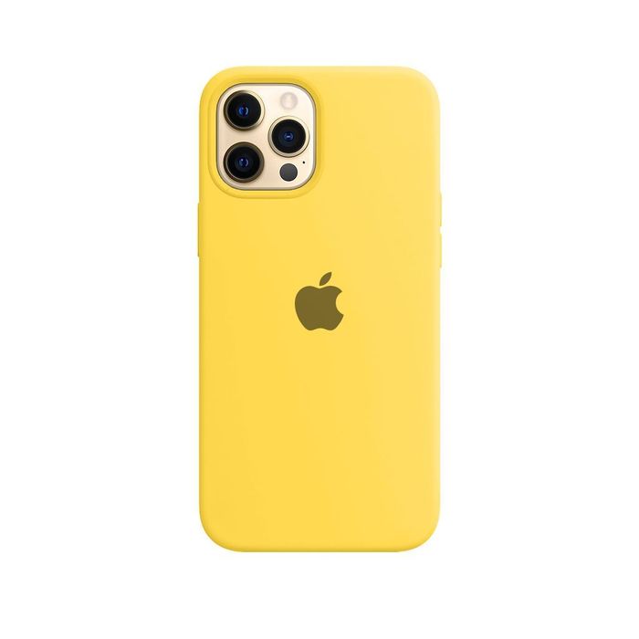Capa Iphone 12 Pro Max Aveludada Silicone Amarelo