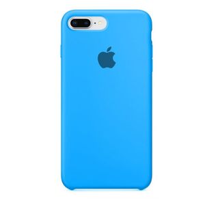 Capa Iphone 7/8 Plus Aveludada Silicone Azul Claro