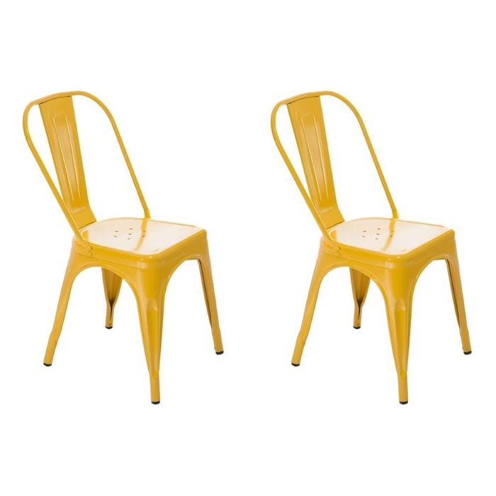 Kit 2 Cadeiras Tolix Amarelo