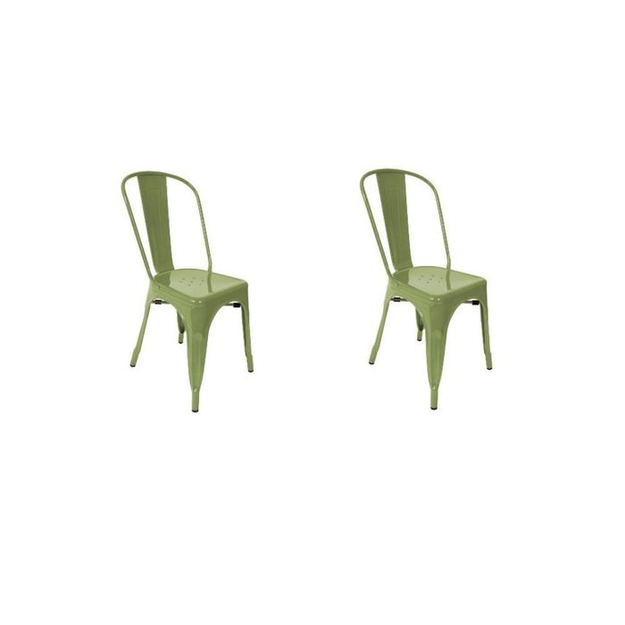 Kit 2 Cadeiras Tolix Verde