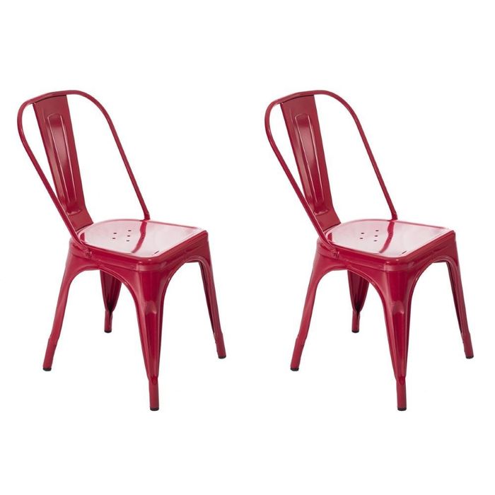 Kit 2 Cadeiras Tolix Vermelho