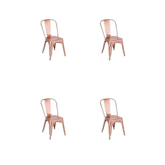 Kit 4 Cadeiras Tolix Rosé
