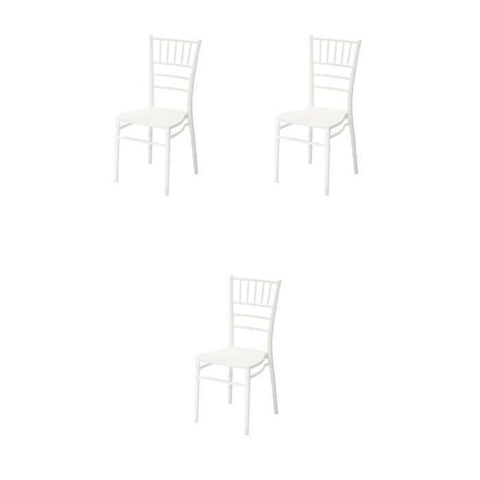 Kit 3 Cadeiras Tiffany Branco