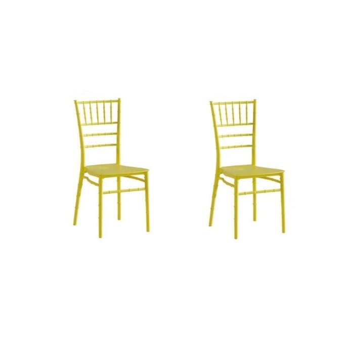 Kit 2 Cadeiras Tiffany Amarelo