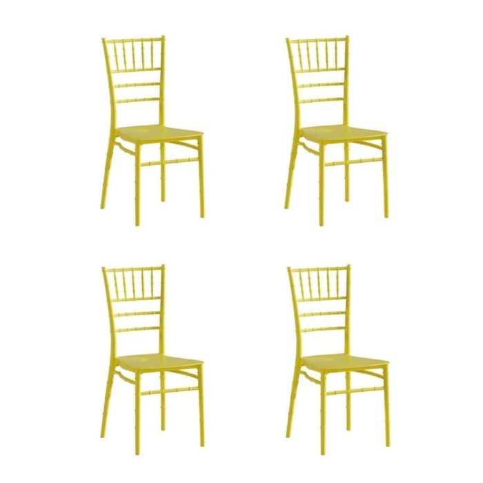 Kit 4 Cadeiras Tiffany Amarelo
