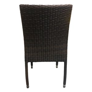 Cadeira área Externa S/ Braço Fibra Sintética E Estrutura De Alumínio Café 
