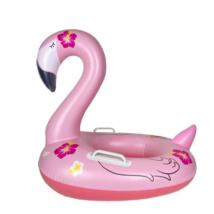 Boia Inflável Redonda Pezinho Fralda Piscina Praia Flamingo Rosa