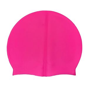 Touca De Natação Silicone Lisa Resistente Impermeável Cores Rosa Neon