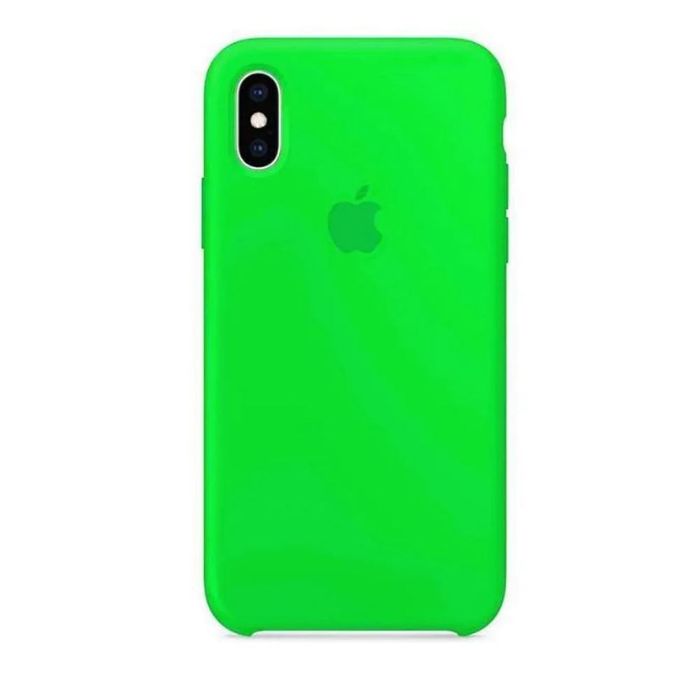 Capa Iphone Xr Aveludada Silicone Verde Neon
