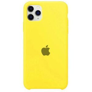 Capa Iphone 11 Pro Max Aveludada Silicone Amarelo