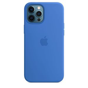 Capa Iphone 12 Pro Max Aveludada Silicone Azul