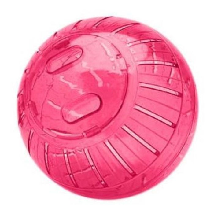 Bola Brinquedo Para Roedores Globo Hamster 11,5cm Resistente Rosa