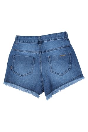 Shorts Jeans Cintura Alta Blue Stone