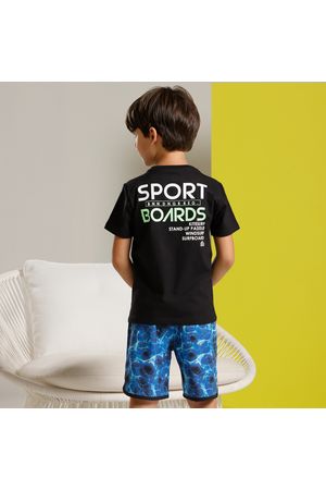 Conjunto Camiseta Bermuda água Sport Boards