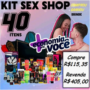  Kit sex shop atacado 40 produtos eróticos revenda ou uso -topgel