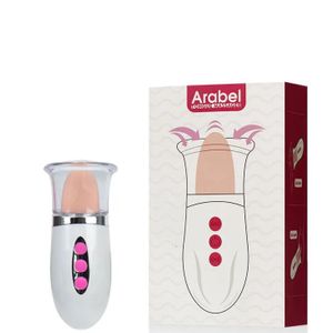 Vibrador Recarregável com Bomba de Sucção Vaginal Possui Língua Estimuladora  ARABEL TONGUE 