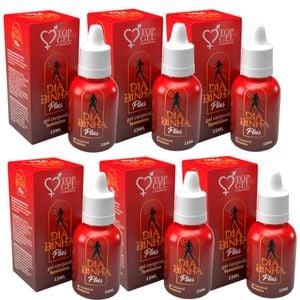 PACK 6 DIABINHA PLUS EXCITANTE FACILITADOR DE ORGASMO 15ML TOP GEL 