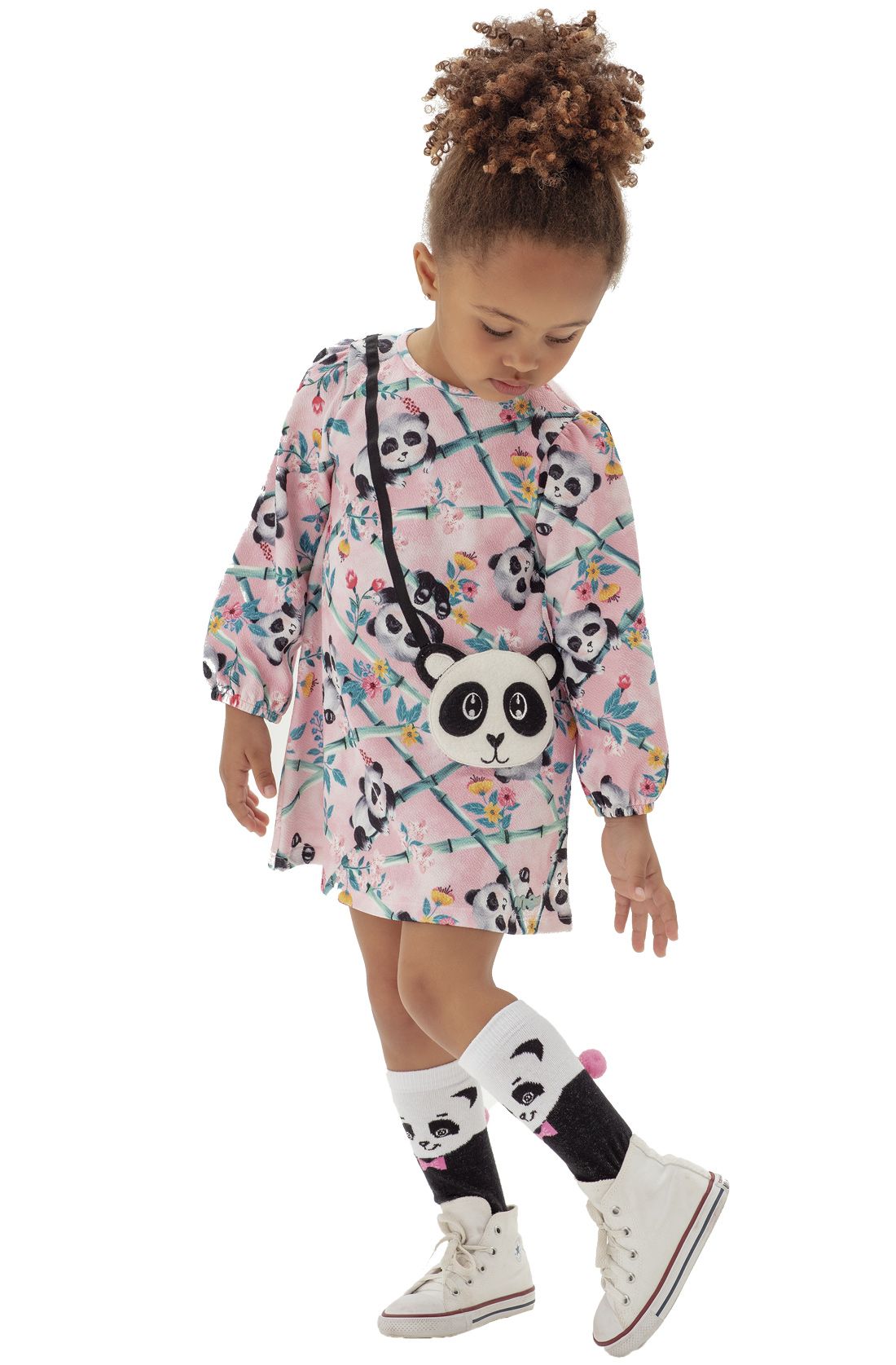 vestido infantil panda