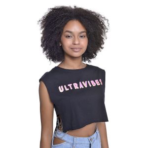 Camiseta Cropped Juvenil Feminino Amofany Com Correntes