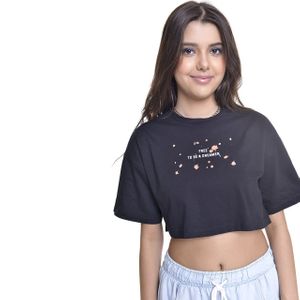Camiseta Cropped Juvenil Feminino Amofany Free To Be A Dreamer