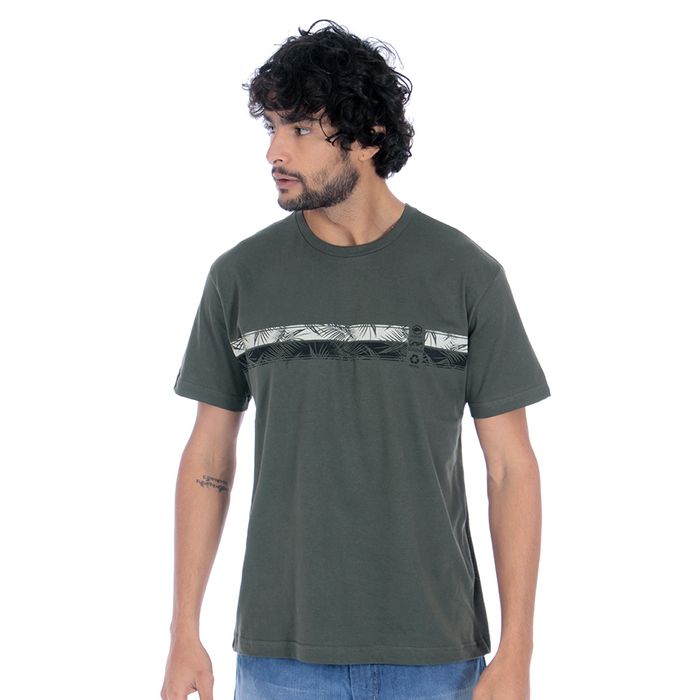 Camiseta Calfin Faixa Folhas Recycle
