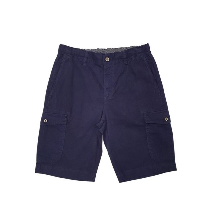 Bermuda Cargo Bolso Faca Em Sarja Lisa