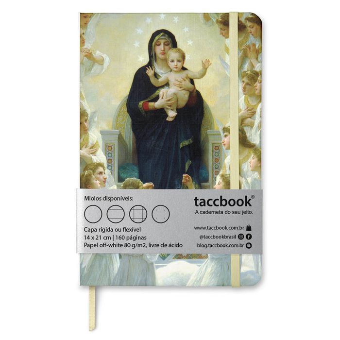Caderno taccbook® A virgem com anjos de Carlos Henrique 14x21 Cm