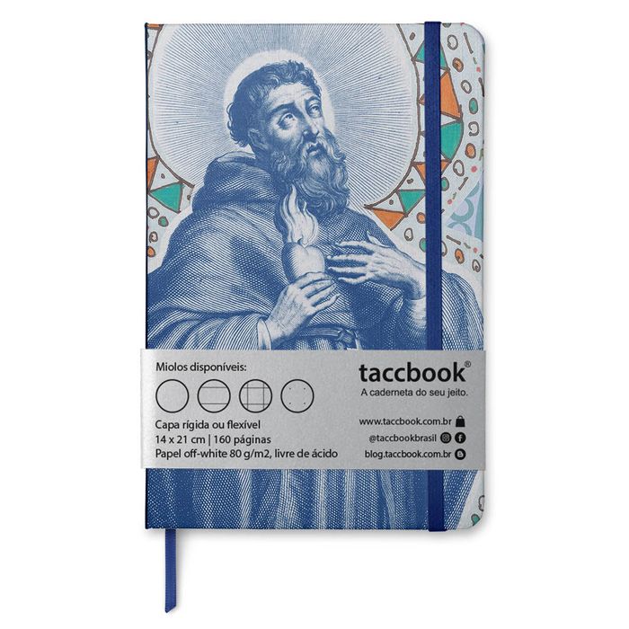 Caderno taccbook® Santo Agostinho de Hipona de Bernardo Cecílio  14x21 Cm