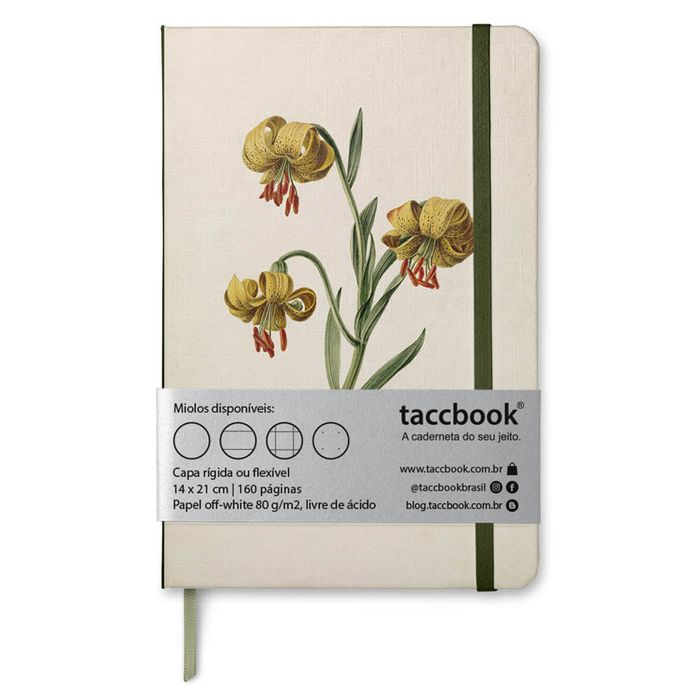 Caderno taccbook® Ramo com três lírios amarelos de Bernardo Cecílio 14x21 Cm