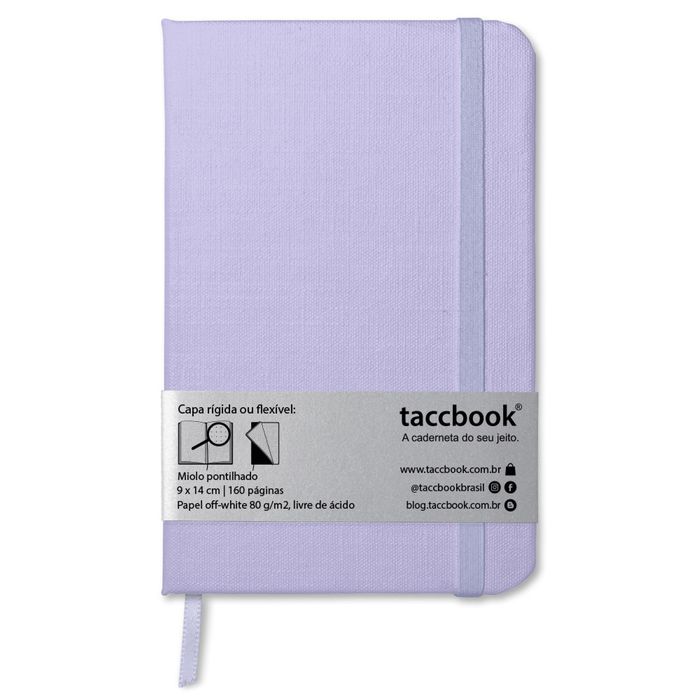 Caderneta Pontilhada taccbook® cor Roxo (pastel) 9x14 cm