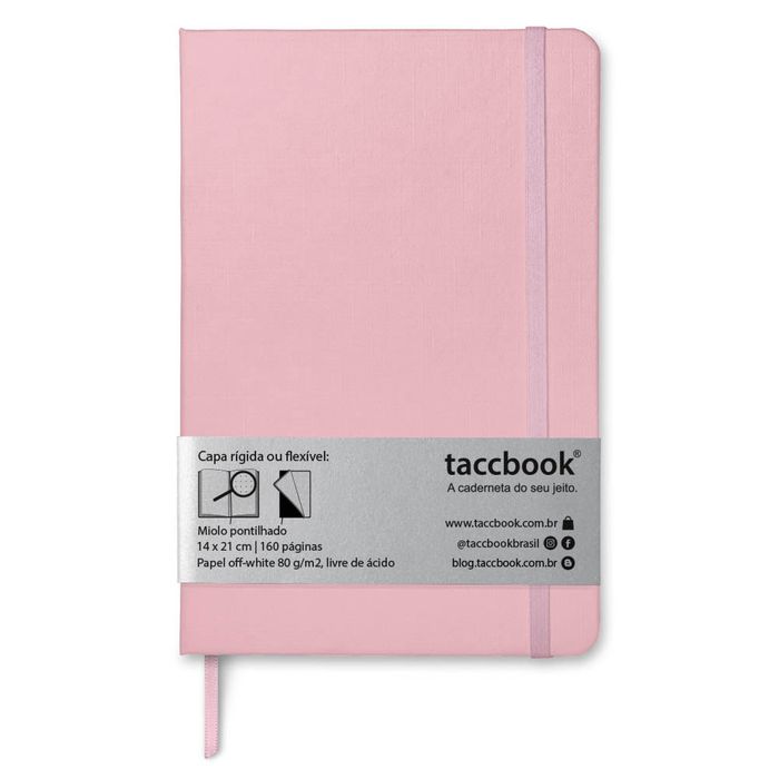 Caderno Pontilhado taccbook® cor Rosa (pastel) 14x21 cm