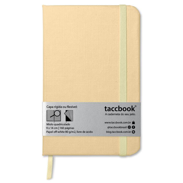 Caderneta Quadriculada taccbook® cor Amarelo (pastel) 9x14 cm