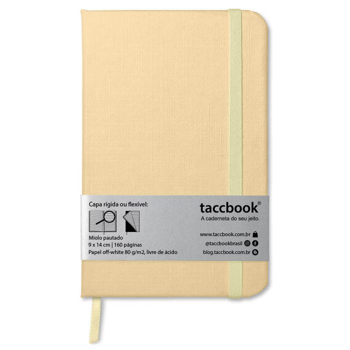 Caderneta Pautada taccbook® cor Amarelo (pastel) 9x14 cm