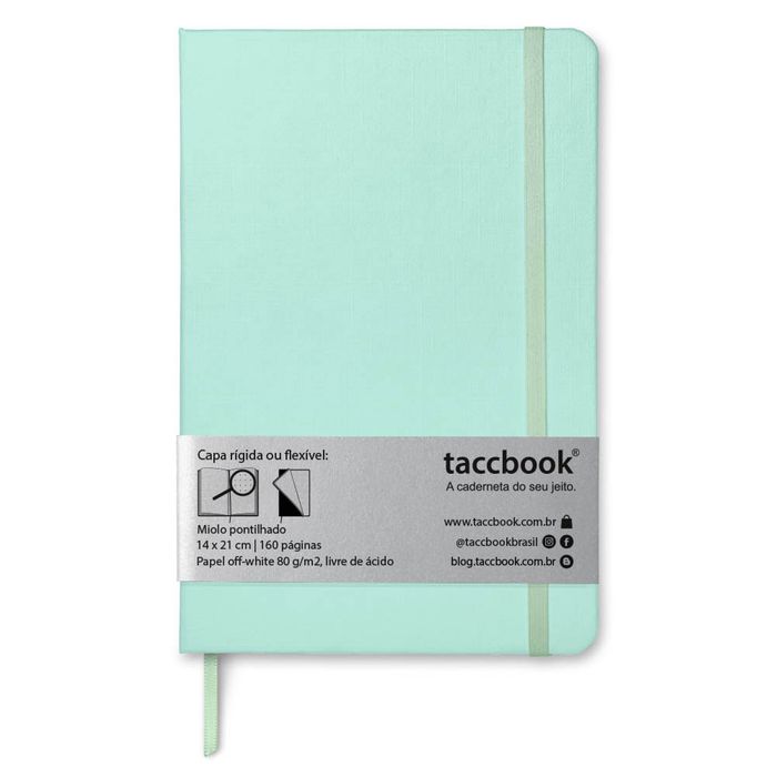 Caderno Pontilhado taccbook® cor Água marinha (pastel) 14x21 cm