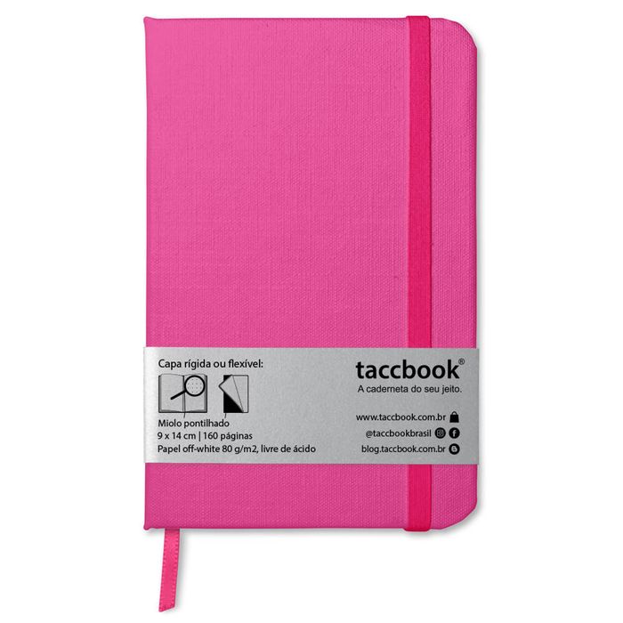 Caderneta Pontilhada taccbook® cor Rosa 9x14 cm