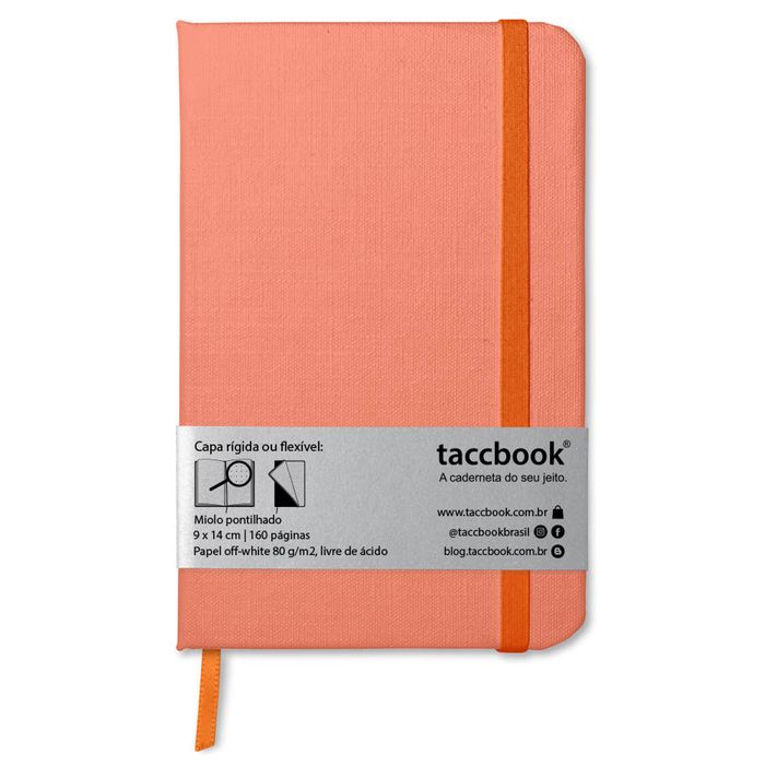 Caderno Pontilhado taccbook® cor Coral 14x21 cm
