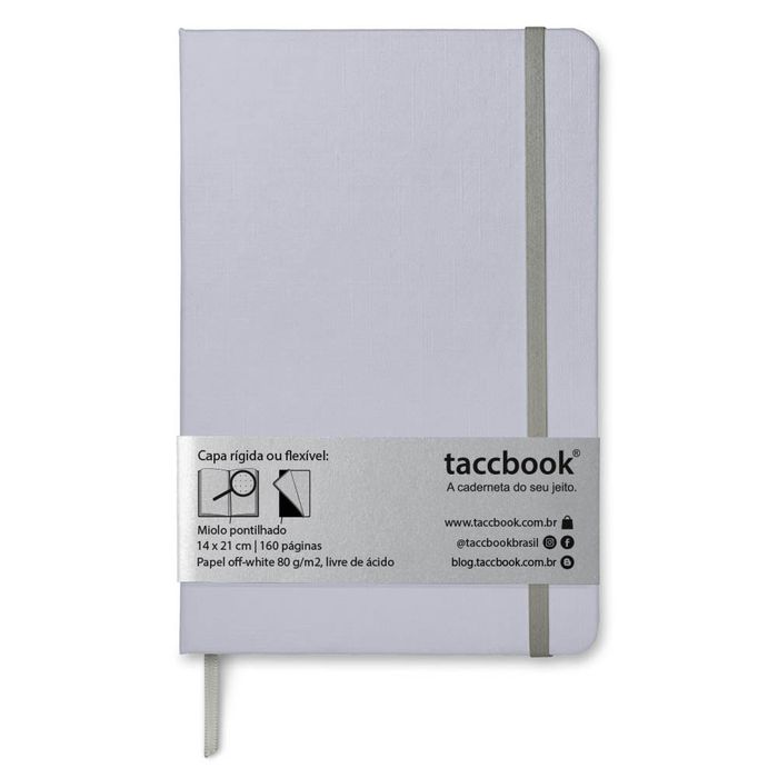 Caderno Pontilhado taccbook® cor Cinza 14x21 cm