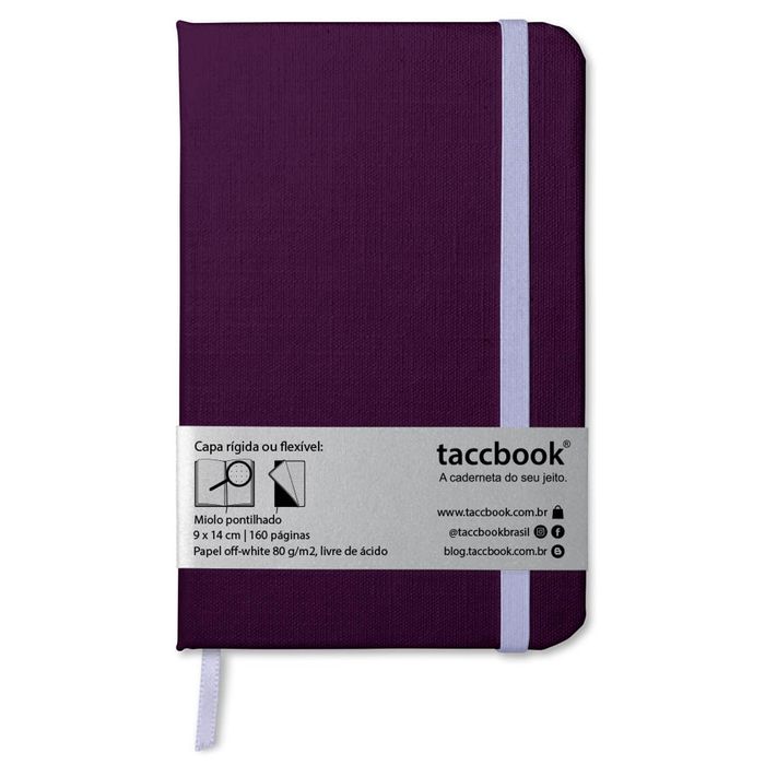 Caderneta Pontilhada taccbook® cor Púrpura 9x14 cm