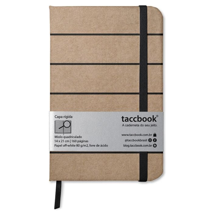 Caderneta Pautada taccbook® Kraft 9x14 cm