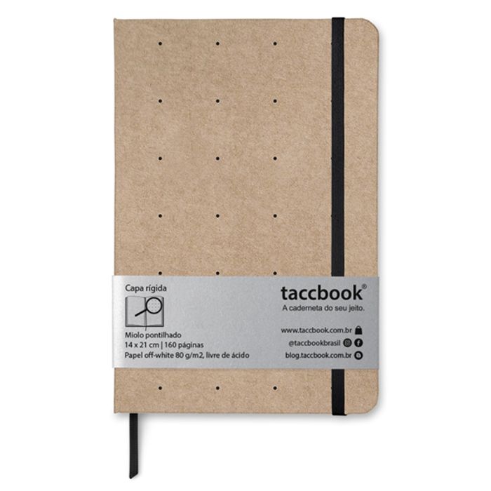 Caderno Pontilhado taccbook® Kraft 14x21 cm