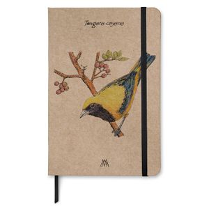 Caderno Kraft taccbook® Saíra Amarela (Tangara cayana) 14x21 cm